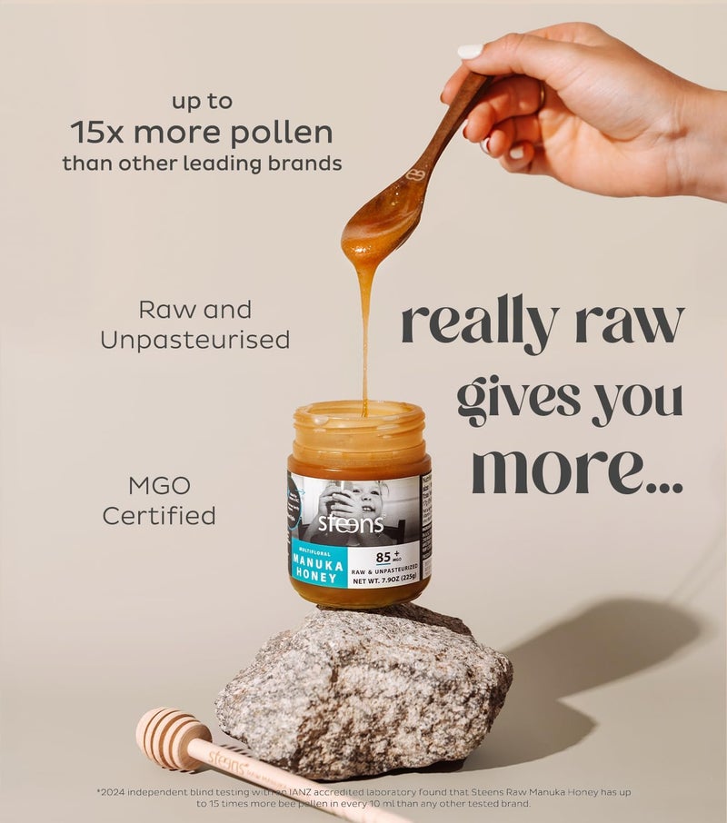 Steens MGO 85+ Multifloral Manuka Honey - Image 3